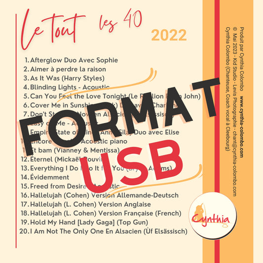 2022 Les 40 titres de 2022 - Clé USB + dédicace