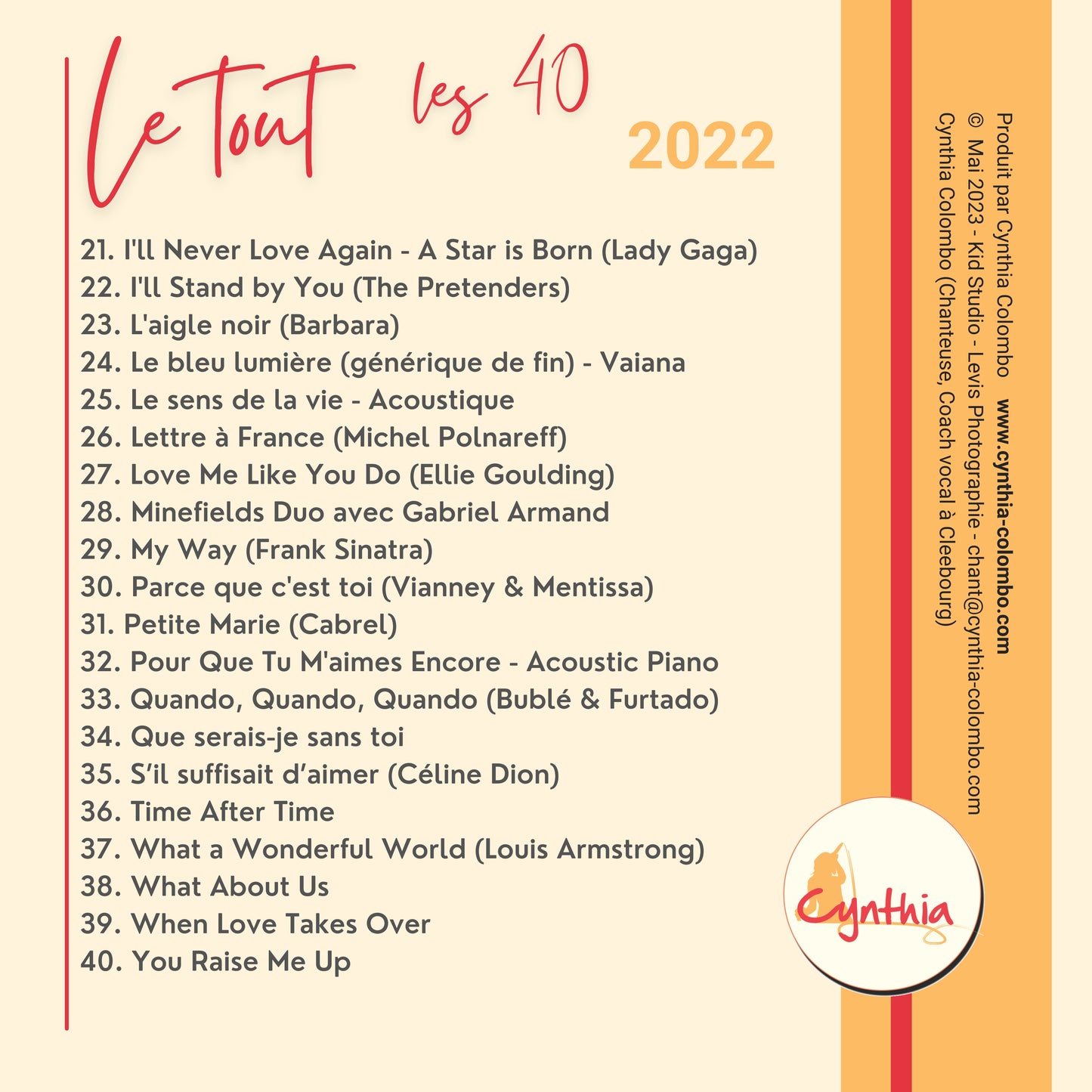 Le tout, les 40 titres de 2022 - En MP3